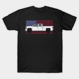 White truck USA flag T-Shirt